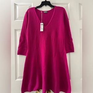 NWT United Colors Of Benetton Pink sweater dress